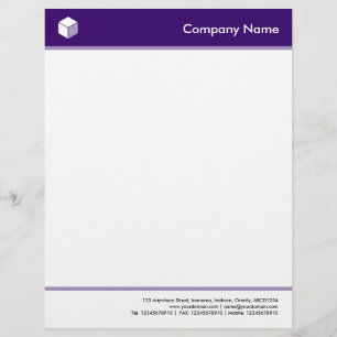 Headed and Footed - Deep Purple Letterhead