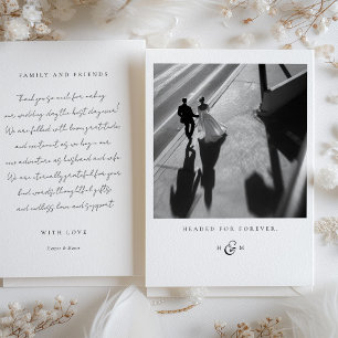 "Headed for Forever" Photo Thank You Card