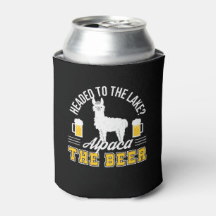 Headed To Lake Alpaca Beer Alpaca Beer Can Cooler