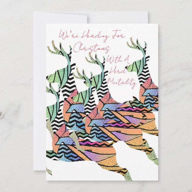 Heading For Christmas Flat Holiday Card (Front)