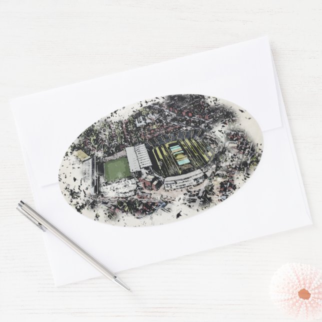 Headingley Cricket & Rugby Stadiums, Leeds Oval Sticker (Envelope)