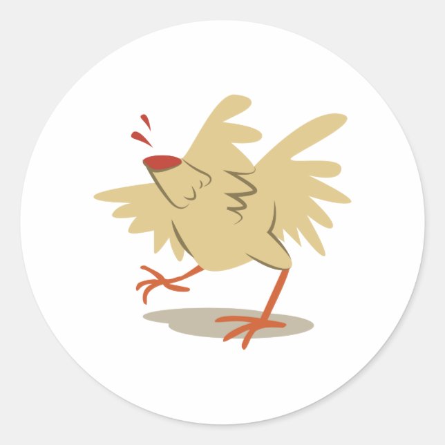 Headless Chicken Classic Round Sticker (Front)