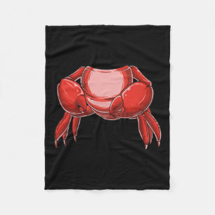 Headless Crab Costume Funny Fishing Crab Lovers Ha Fleece Blanket