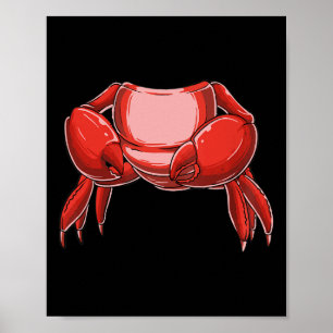 Headless Crab Costume Funny Fishing Crab Lovers Ha Poster