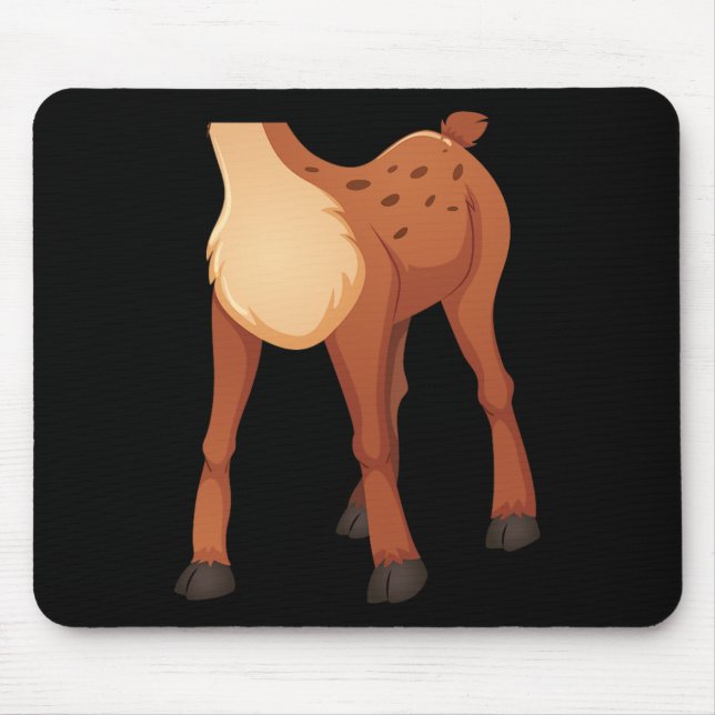 Headless Deer Lazy DIY Halloween Costume Fun Anima Mouse Mat (Front)