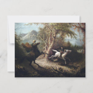 Headless Horseman and Ichabod Crane on Hallows Eve Invitation