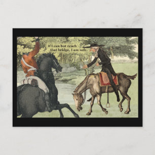Headless Horseman and Ichabod Crane Postcard