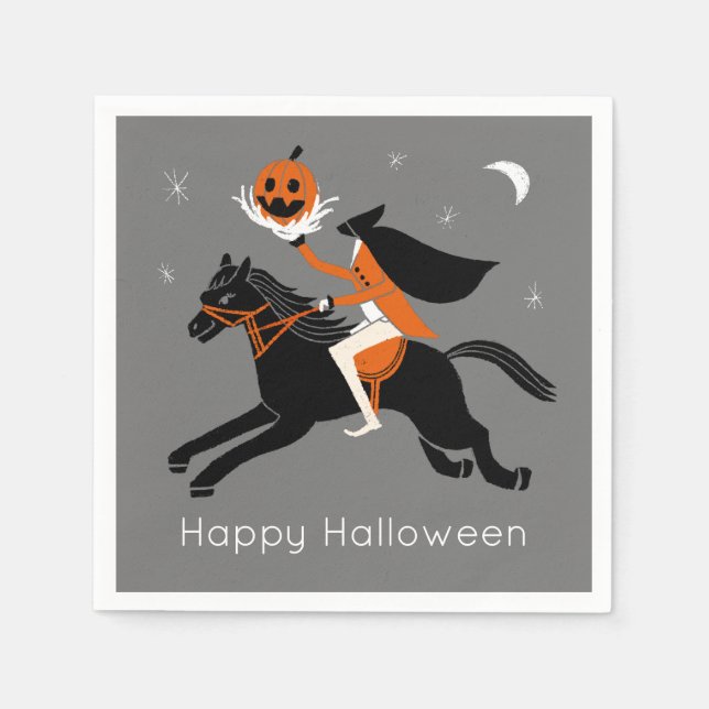 Headless Horseman happy halloween Napkin (Front)