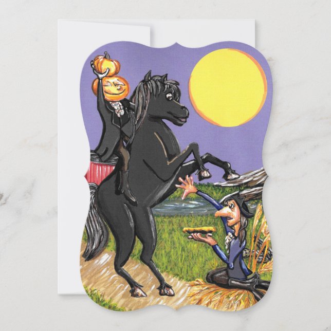Headless Horseman Ichabod Crane Invitation Bracket (Front)