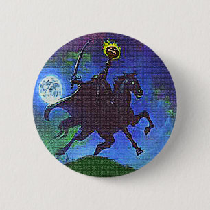 Headless Horseman in the Blue Light 6 Cm Round Badge