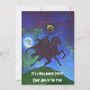 Headless Horseman in the Blue Light Invitation