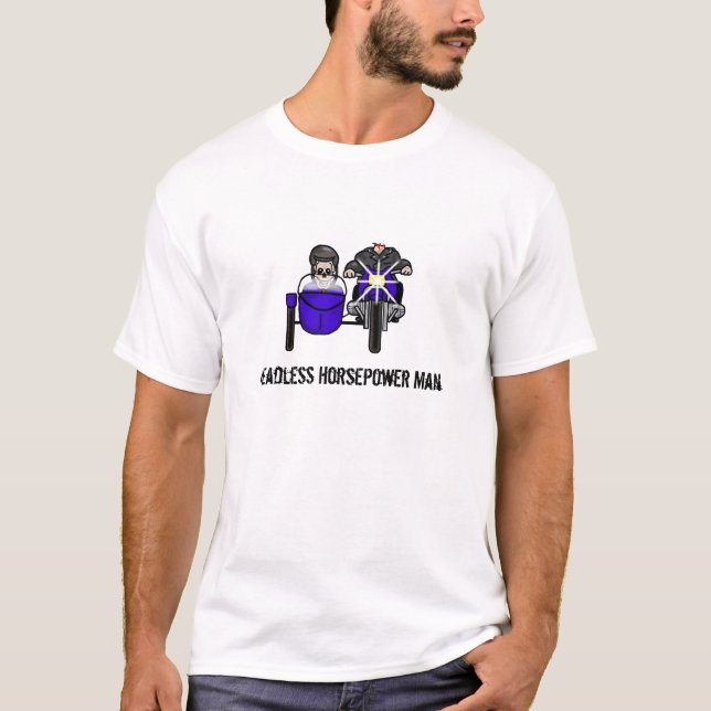 Headless Horseman Motorcycle Halloween T-shirt (Front)