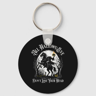 Headless Horseman Pumpkin Face Happy Halloween Sle Key Ring