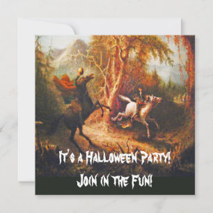 Headless Horseman Pursuing Ichabod Crane Invitation