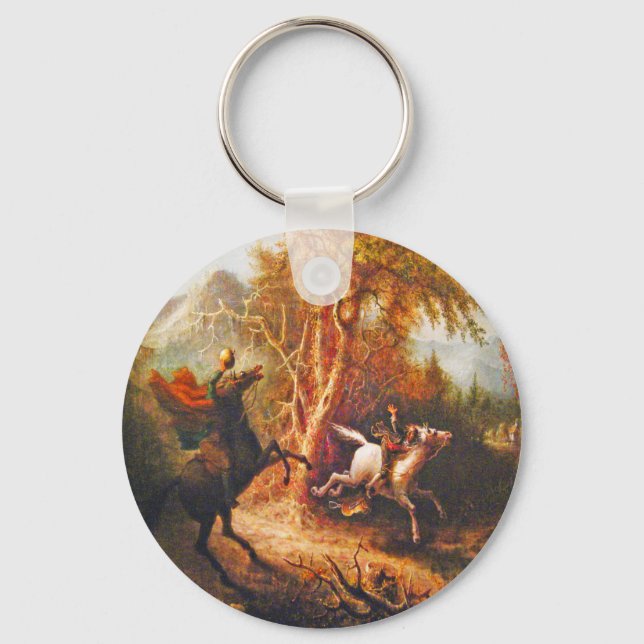 Headless Horseman Pursuing Ichabod Crane Key Ring (Front)