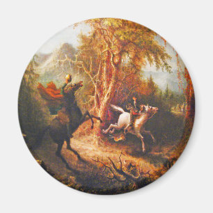 Headless Horseman Pursuing Ichabod Crane Magnet