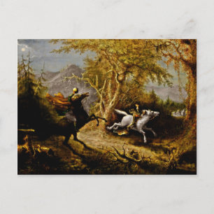 Headless Horseman Pursuing Ichabod Crane Postcard