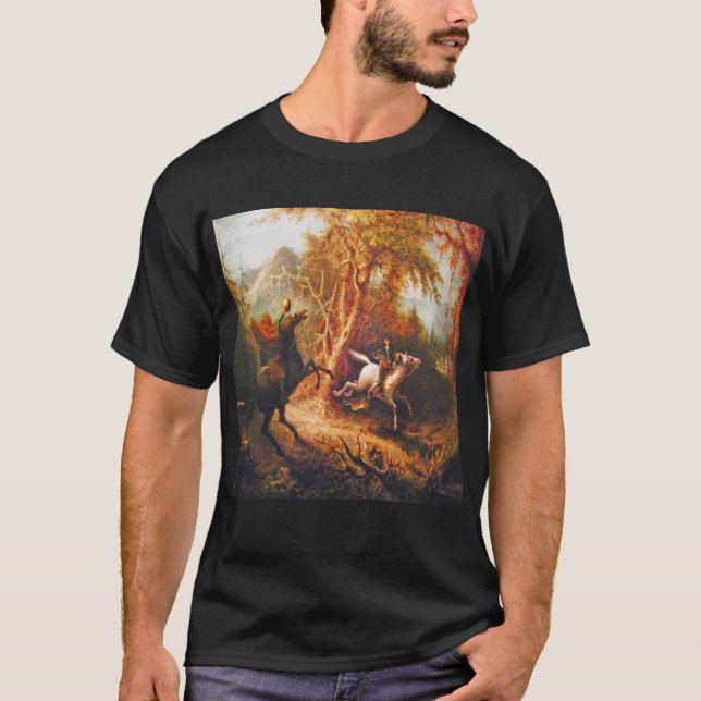 Headless Horseman Pursuing Ichabod Crane T-Shirt (Front)