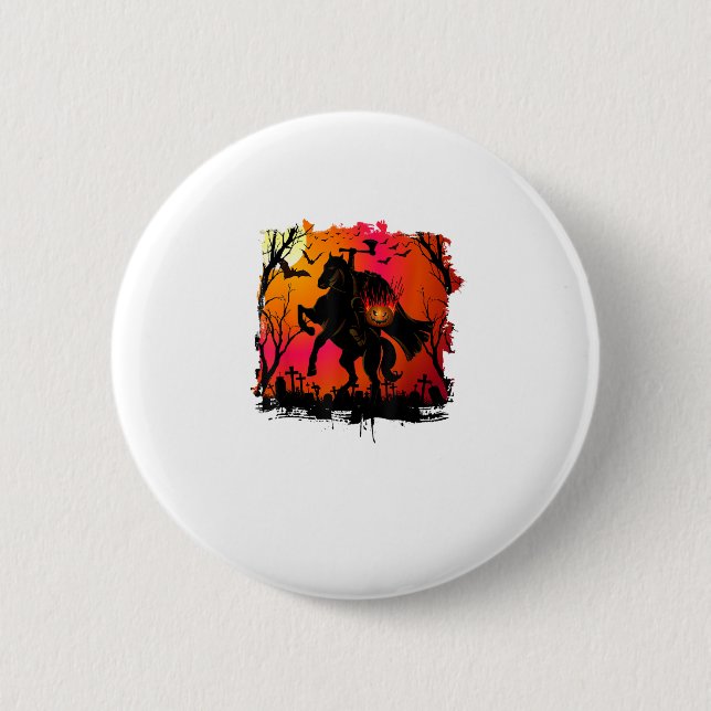 Headless Horseman Shirt Urban Legend Halloween Pum 6 Cm Round Badge (Front)
