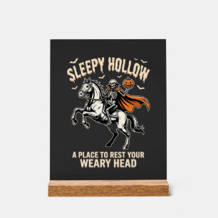Headless Horseman Sleepy Hollow Halloween T-Shirt Acrylic Sign