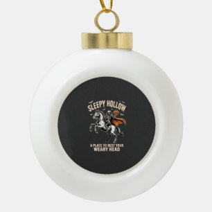 Headless Horseman Sleepy Hollow Halloween T-Shirt Ceramic Ball Christmas Ornament