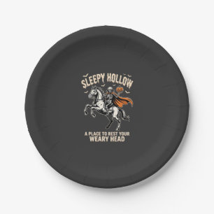 Headless Horseman Sleepy Hollow Halloween T-Shirt Paper Plate