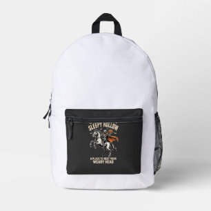 Headless Horseman Sleepy Hollow Halloween T-Shirt  Printed Backpack