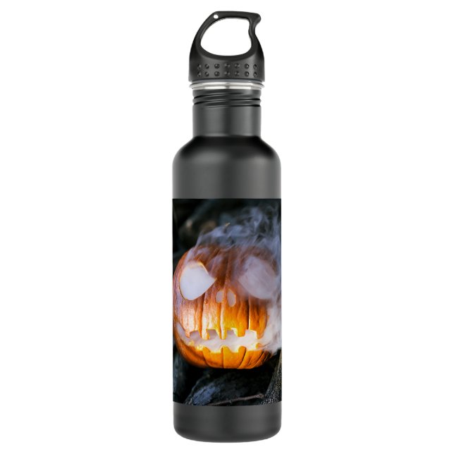 Headless Horseman's Jack-o-Lantern Head a Flame 710 Ml Water Bottle (Front)