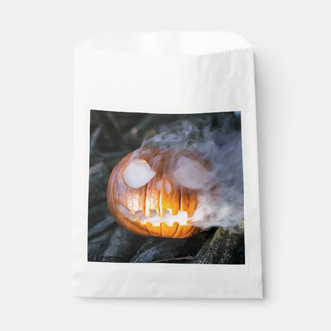 Headless Horseman's Jack-o-Lantern Head a Flame Favour Bags (Front)