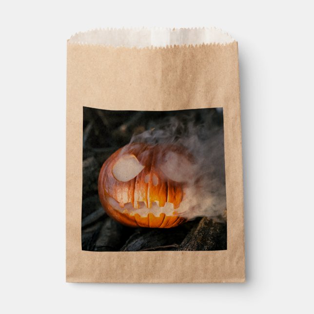 Headless Horseman's Jack-o-Lantern Head a Flame Favour Bags (Front)