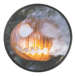 Headless Horseman's lost Pumpkin Head Halloween    Hockey Puck