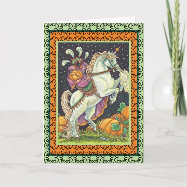 HEADLESS HORSEWOMAN GREETING NOTE CARD Verse (Front)