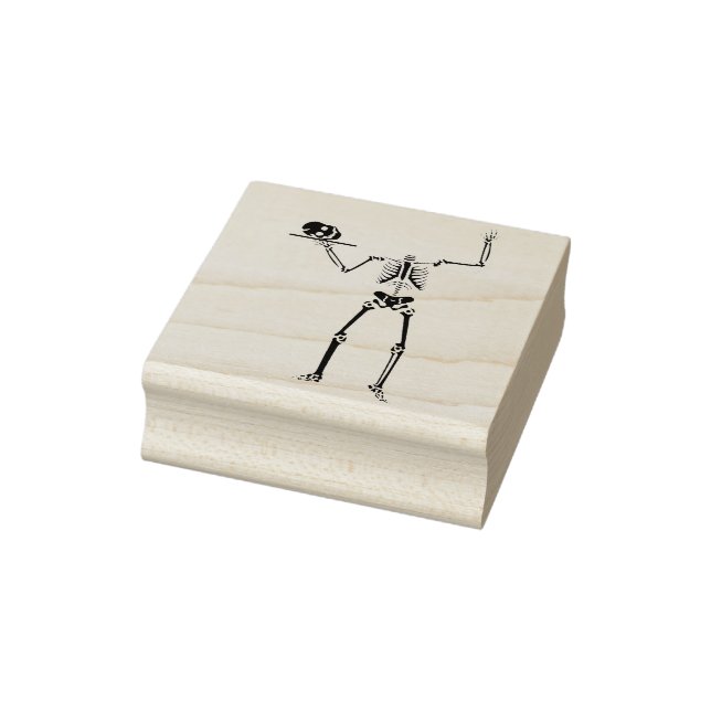 Headless skeleton silhouette art stamp (Stamp)