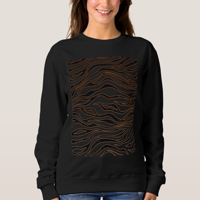 Headless Tiger Skin Pattern Diy Costume Easy Hallo Sweatshirt (Front)