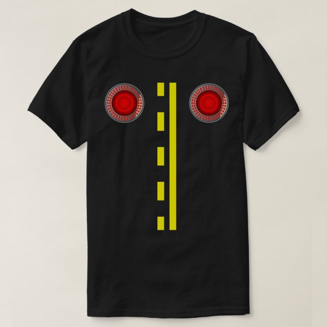 Headlights With Road Markings Funny Halloween Cost T-Shirt (Design Front)