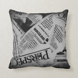 Headlines Newsprint Cushion
