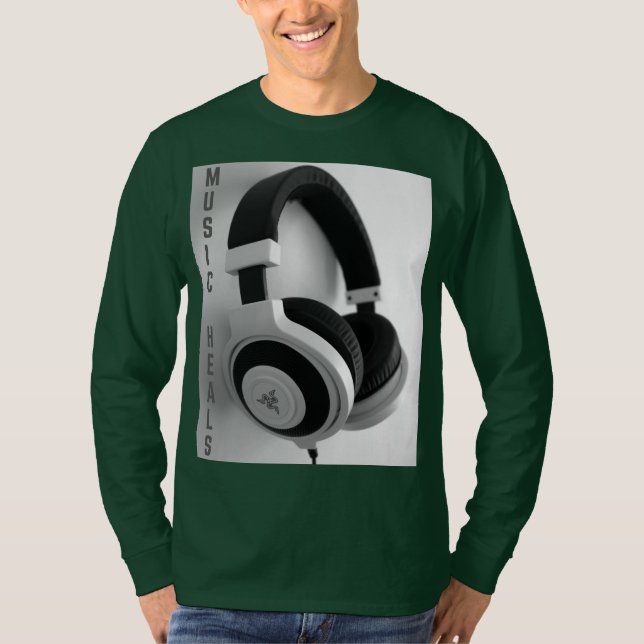Headphone men’s Short Sleeve T Shirt (Front)