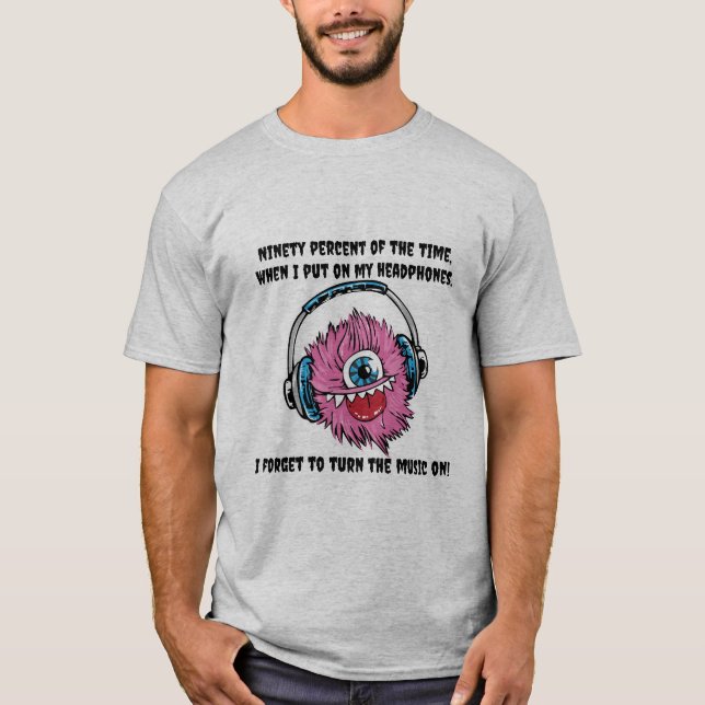 Headphone Monster Typography T-shirt (Front)
