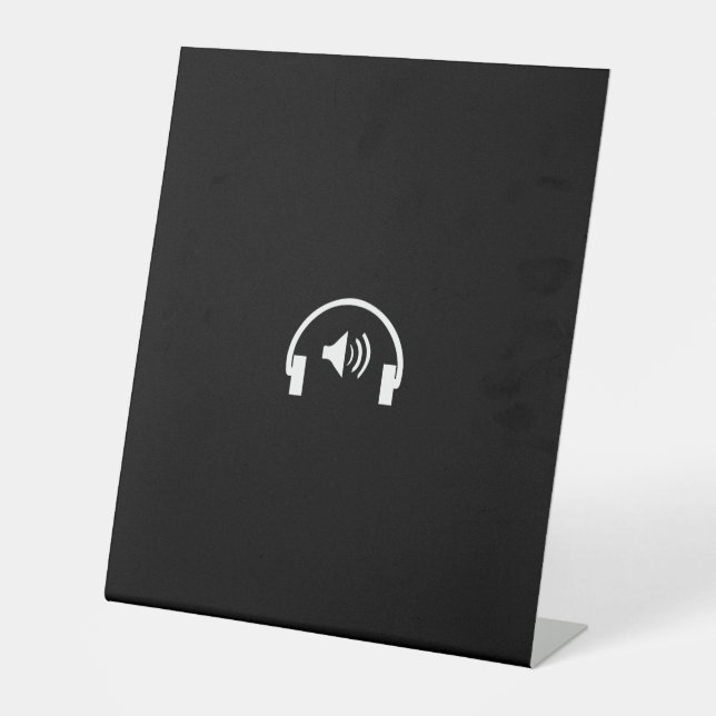 headphone pedestal sign (Front)