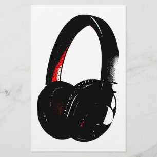 Headphone Pop Art Head Phone Stationery