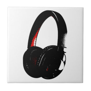 Headphone Pop Art Head Phone Tile