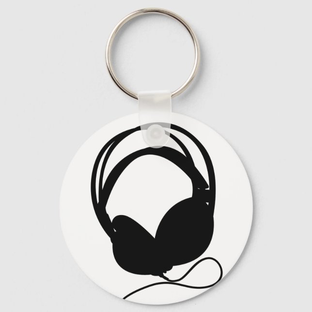 Headphone Silhouette Keychain (Front)