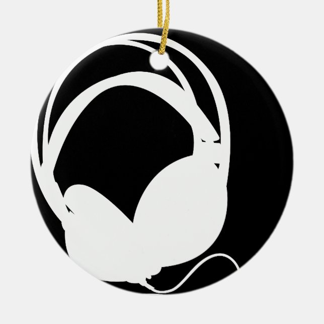 Headphone Silhouette Ornament (Front)
