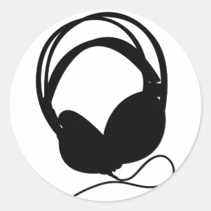 Headphone Silhouette sticker Sheet