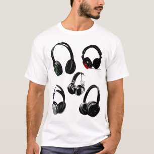Headphone Silhouettes Pop Art T-Shirt