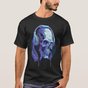 Headphone Skull DJ Halloween Creepy T-Shirt