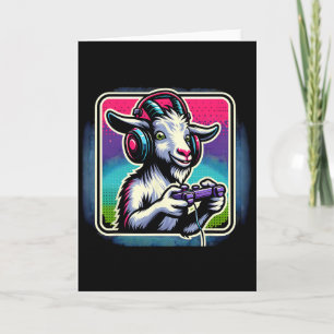 Headphone Video Game Goat Gaming Card
