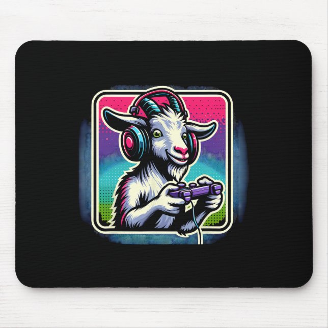 Headphone Video Game Goat Gaming  Mouse Mat (Front)