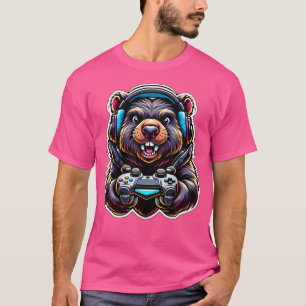 Headphone Video Game Wombat Gaming T-Shirt