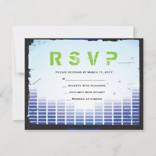 HEADPHONES Bar Bat Mitzvah rsvp Invitation